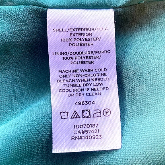 Loft Green Cut-In Cami Top with Blush Pink Tulips, S - Picture 6 of 8